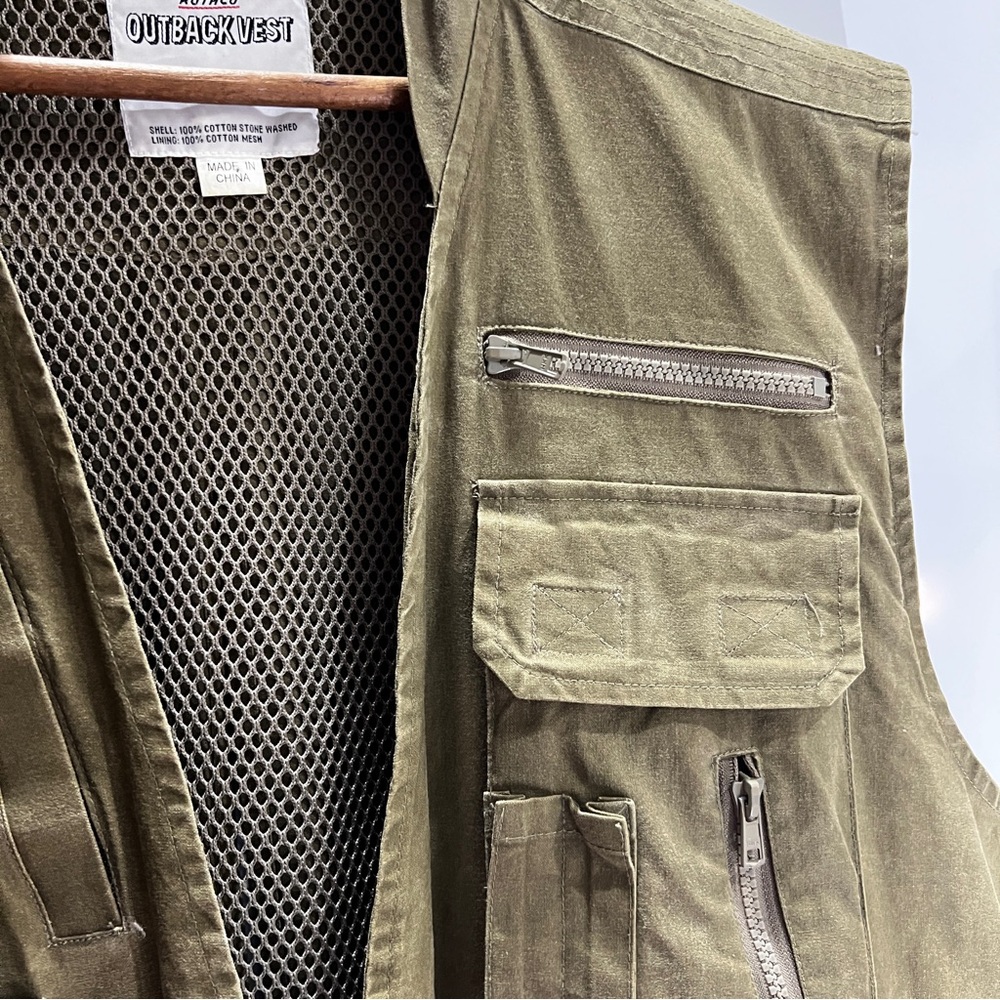 Rothco Outback Vest Men’s Large Green Hiking Hunting Safari Utility Carg… - Picture 6 of 10